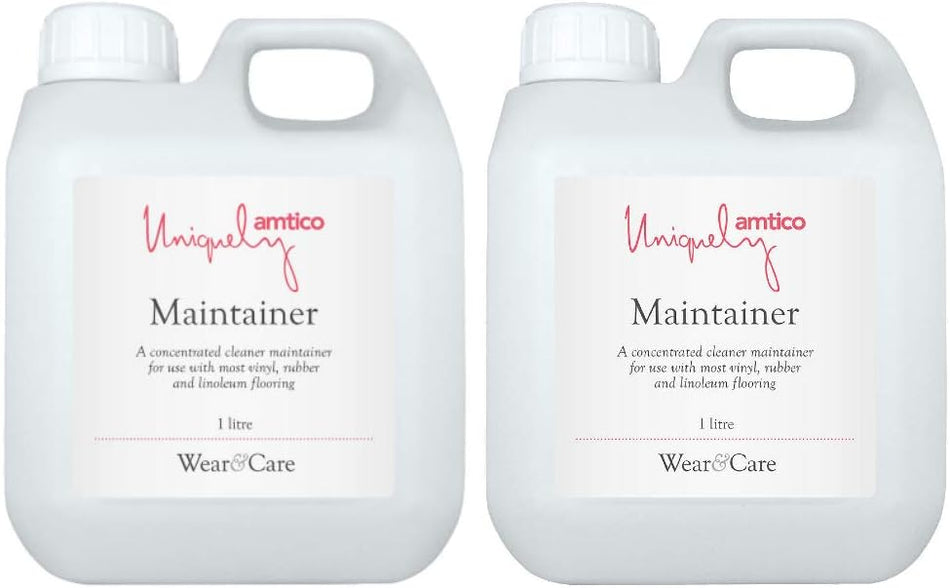 Project DIY® Amtico International Floorcare Maintainer 1 Litre Pack of 2 - Vinyl Rubber Linoleum Anti Bacterial Floor Cleaner/Maintainer
