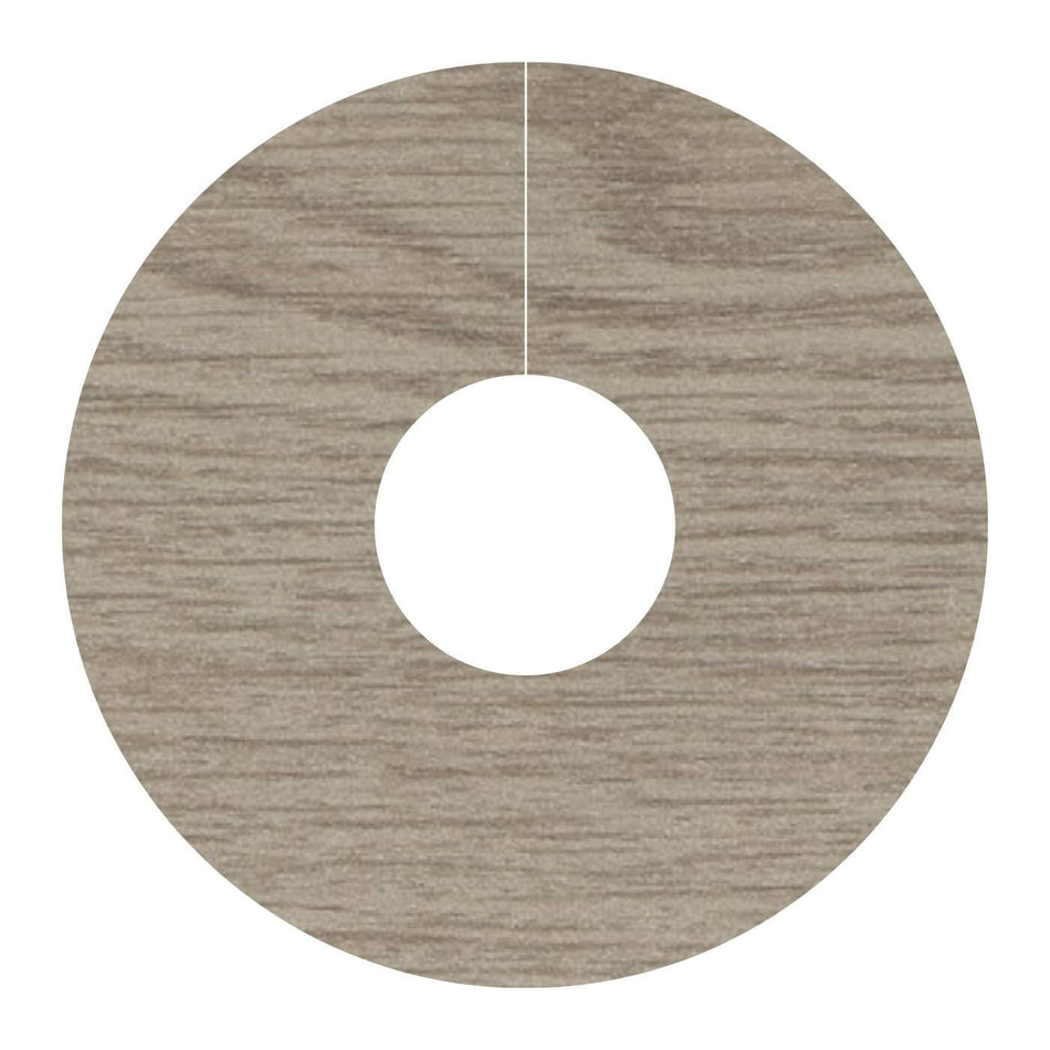 FC65 - Weathered Teak Self-Adhesive PVC Radiator Pipe Collars – Pack of 4