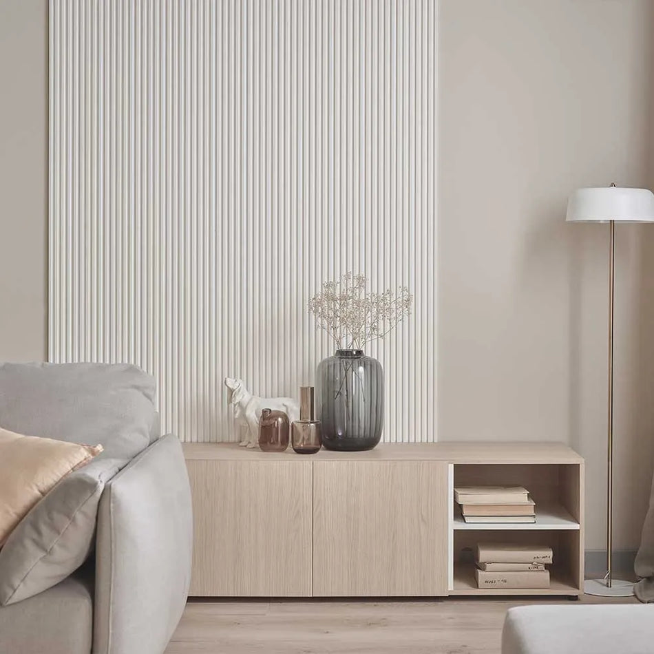 linerio s-line white decorative slat panel