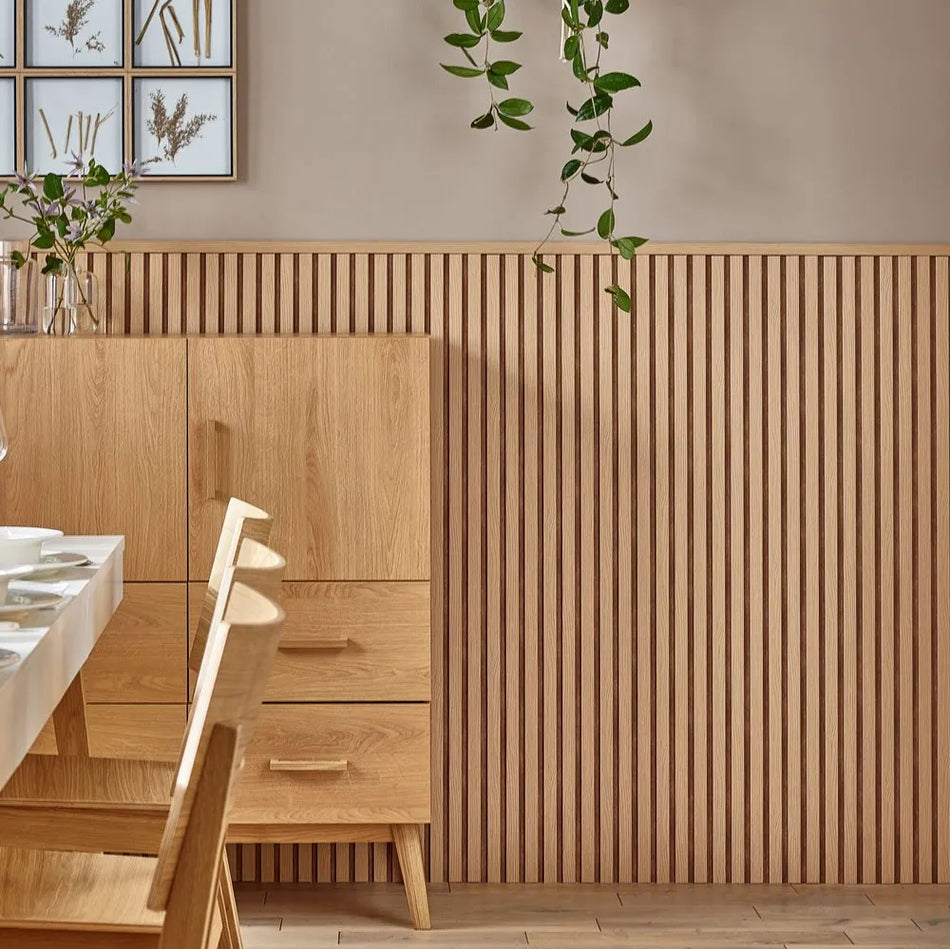 linerio m-line natural slat wall panel 2.65m