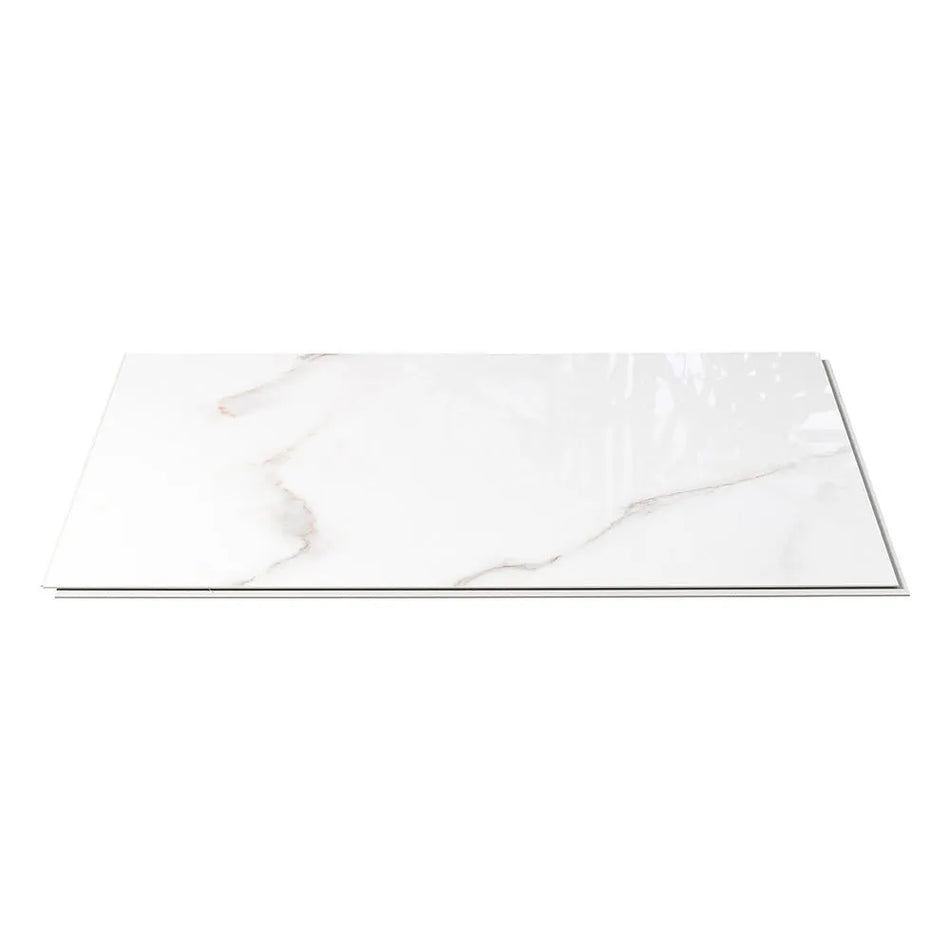 beige stone high-gloss bathroom tile cladding