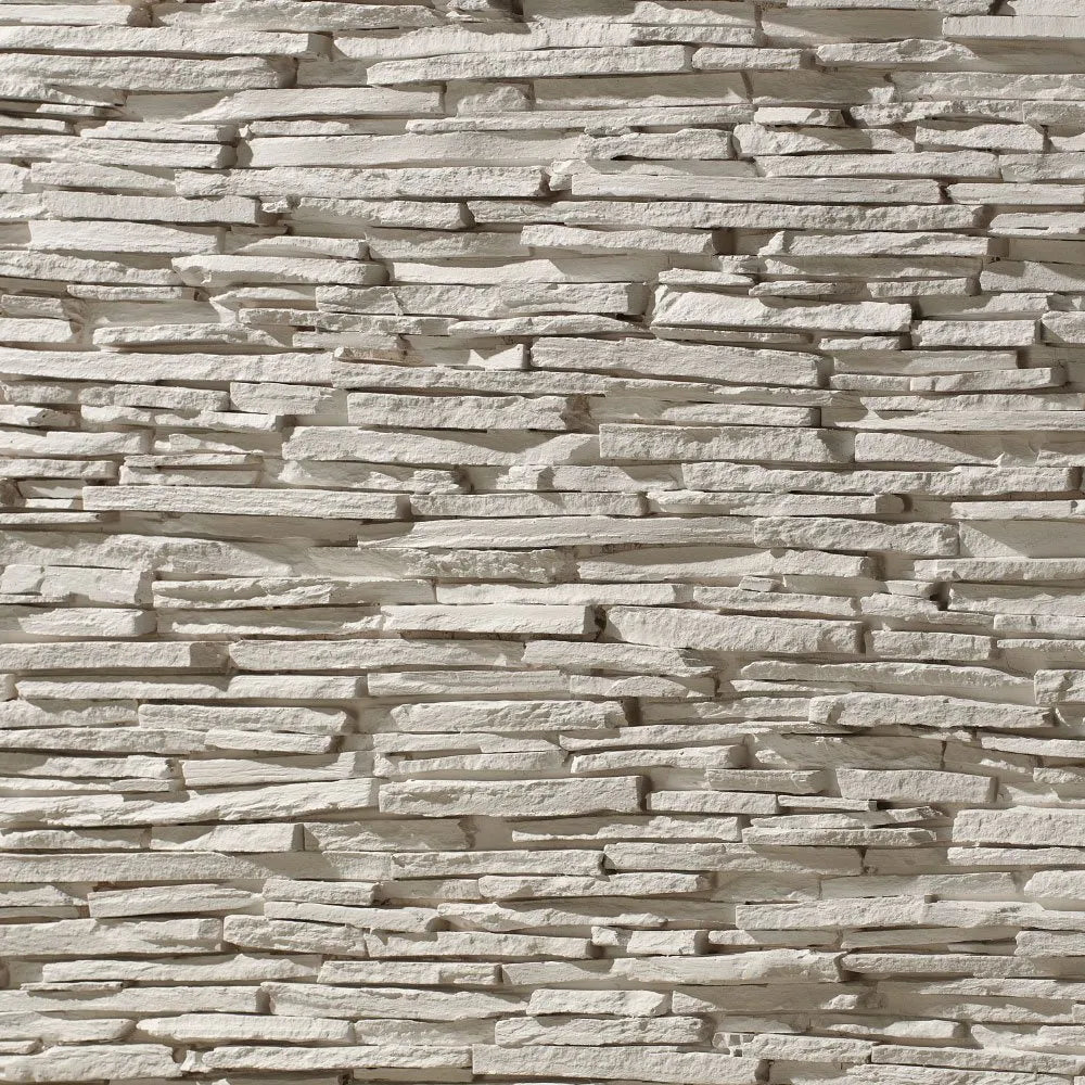 Close-up of Alpes Slate Italian White Panel showing textured stone effect and elegant Italian white finish