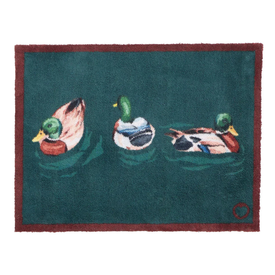 Hug Rug Swimming Ducks Teal full mat
