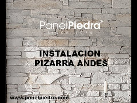 installation video of Alpes Slate Italian White Panel Stone using all grout paint and grout filler