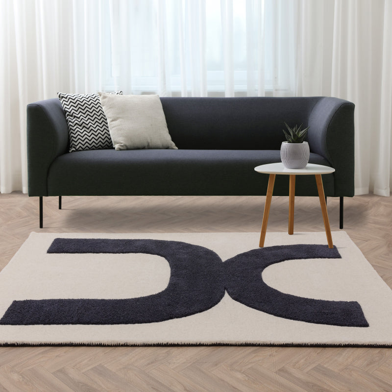 canvas 03 balance Contemporary wool rug for living room or bedroom