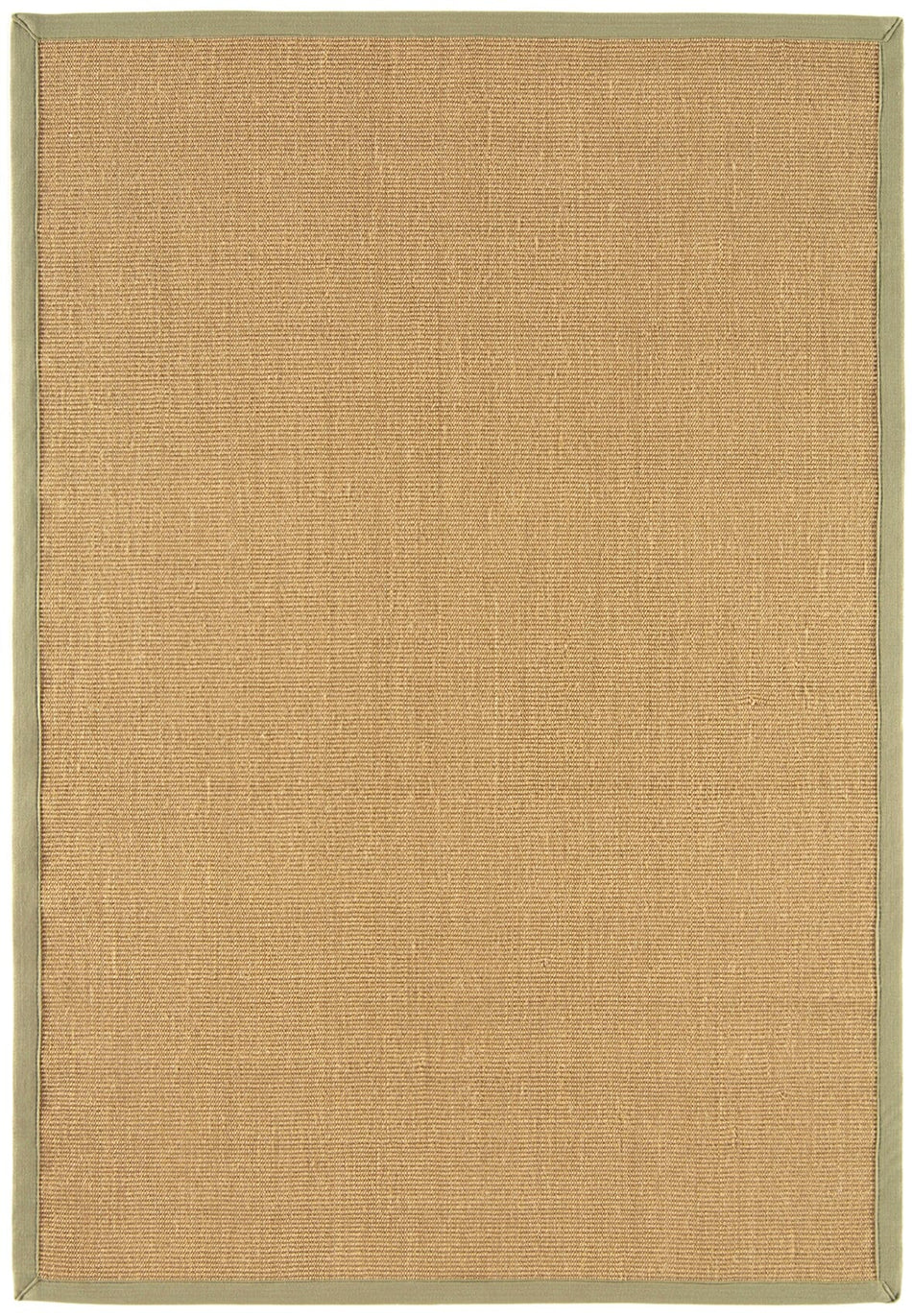Sisal rug with sage green cotton border