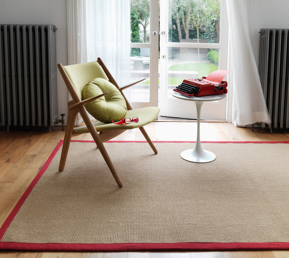 Asiatic sisal rug styled with statement décor