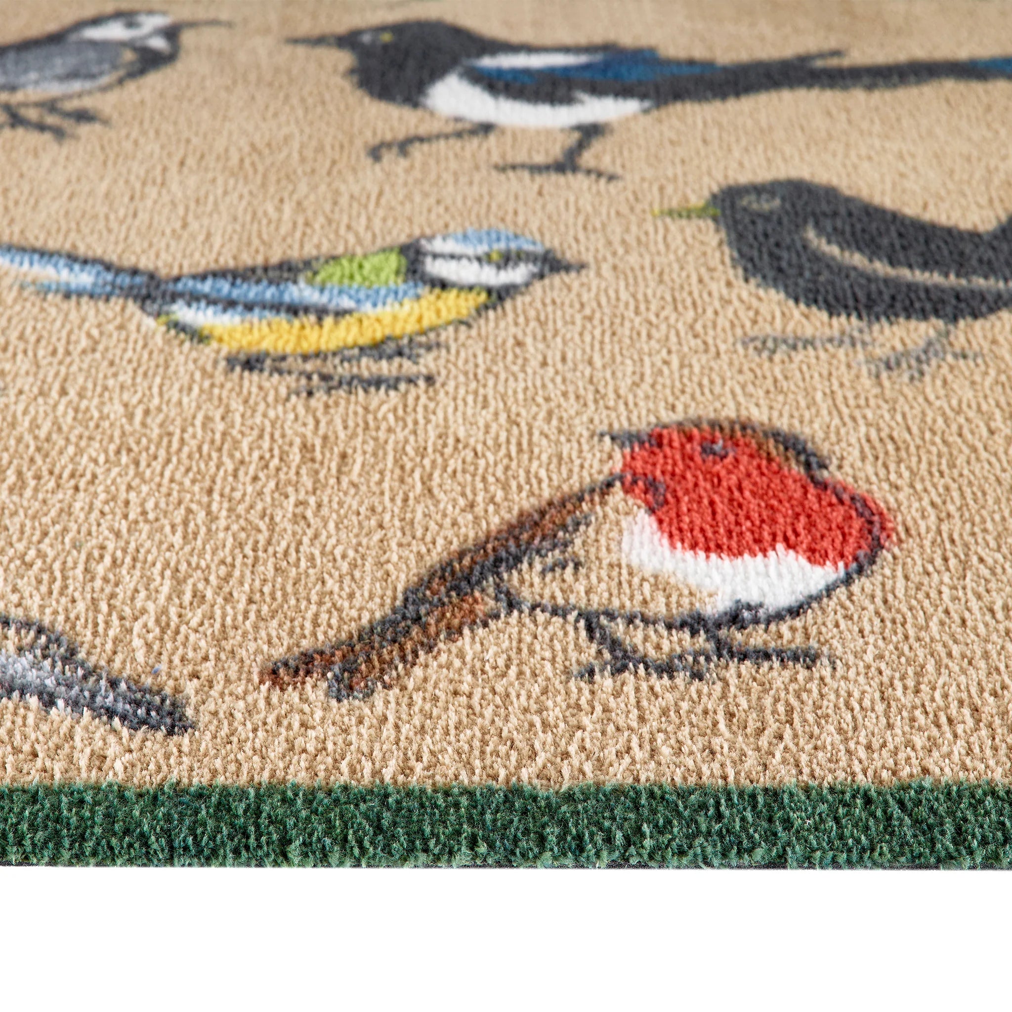 Hug Rug Bird Watcher Doormat in a rustic home setting

