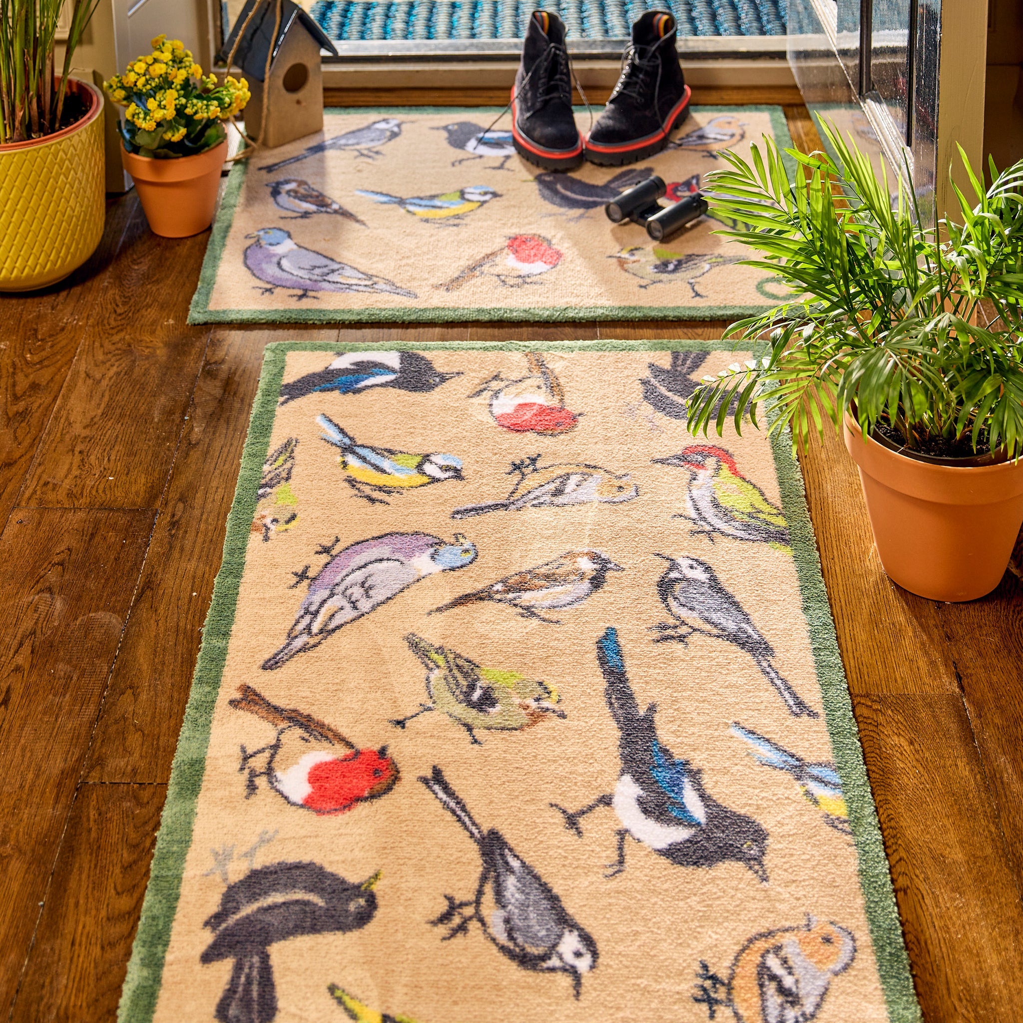 Close-up of Hug Rug Bird Watcher's non-slip backing

