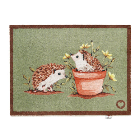 Hug Rug Hedgehog Friends Doormat with hedgehog design

