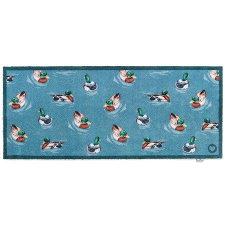 Hug Rug Swimming Ducks Runner 65x150cm indoor mat main front facing picture
