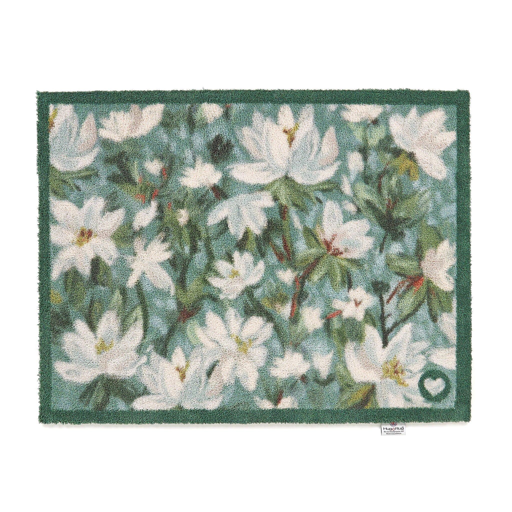 Hug Rug Water Lilies indoor mat with duck and pond scene

