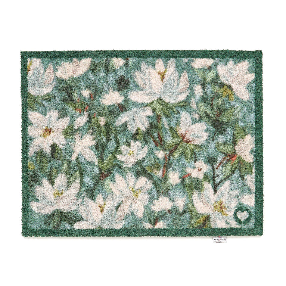 Hug Rug Water Lilies indoor mat with duck and pond scene

