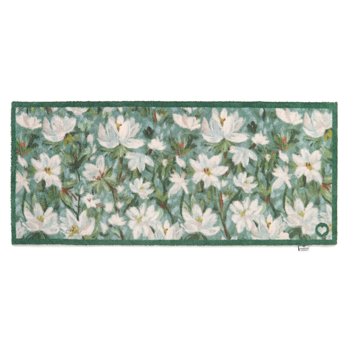 Hug Rug Water Lilies indoor runner with duck and pond scene

