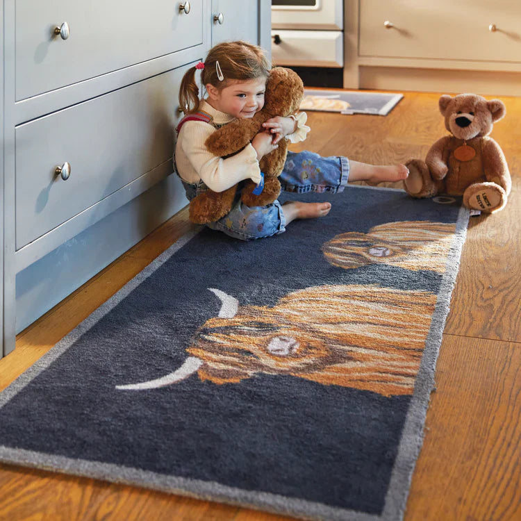 Hug Rug Animal Highland 1 eco-friendly washable doormat