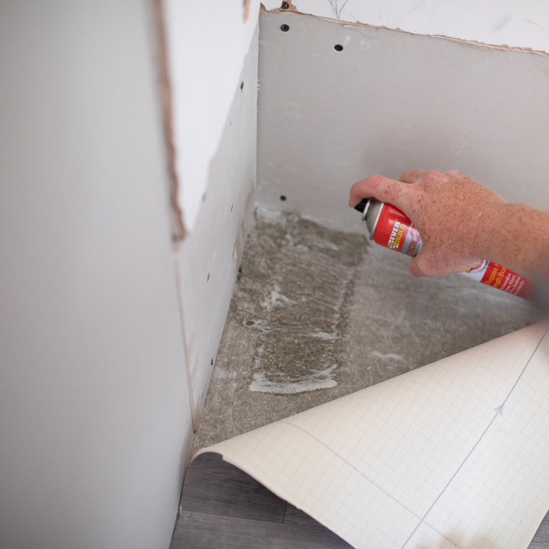 Stick2 Contact Adhesive creates a strong bond between wood and laminate for kitchen worktops and cabinetry