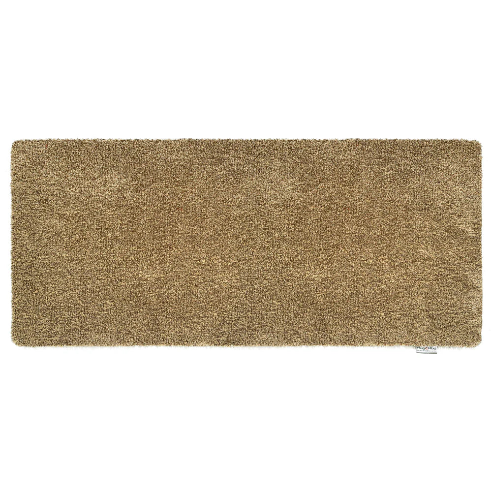 Beige doormat runner on a white background