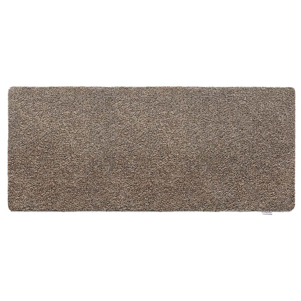 Brown rectangular rug on a white background