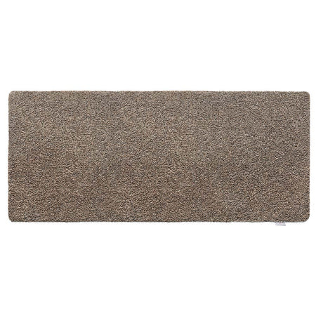 Brown rectangular rug on a white background