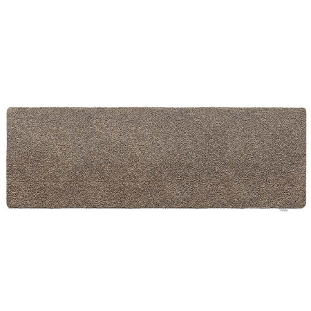 Rectangular runner brown doormat on a white background