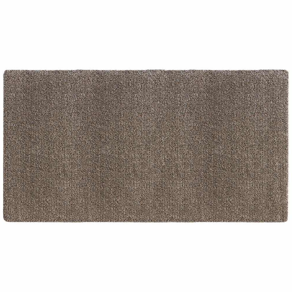 My Mat Cotton Coffee plain flecked washable mat runner
