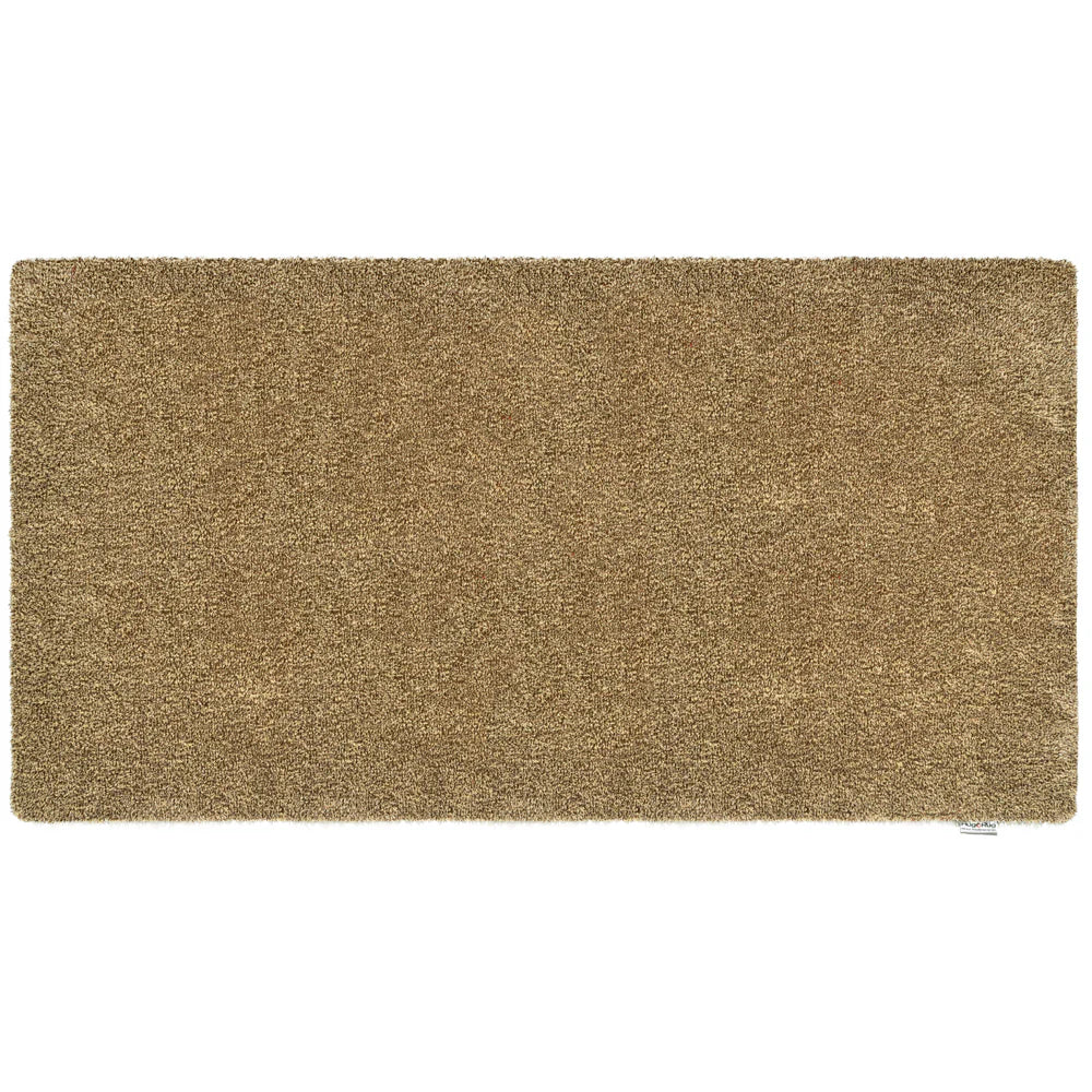 Beige doormat runner on a white background