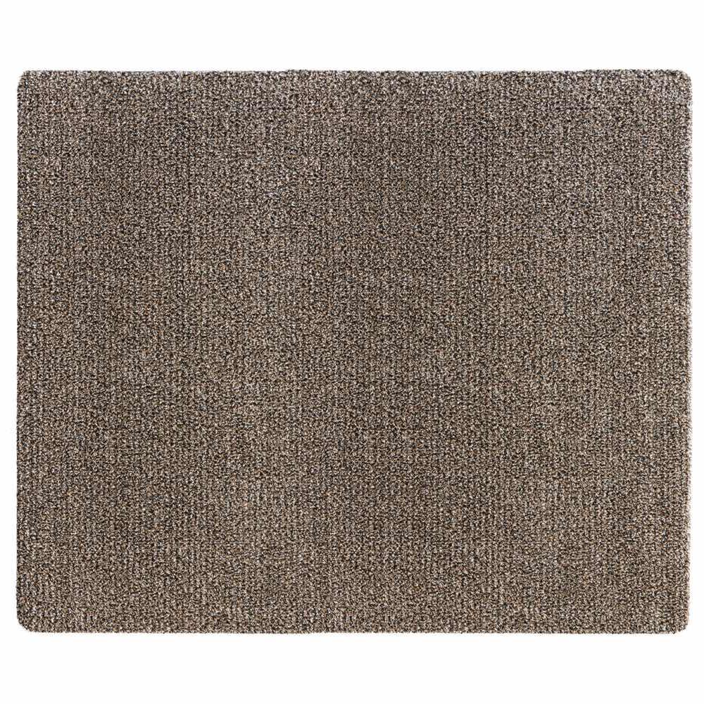 My Mat Cotton Coffee plain flecked washable mat 80x95cm
