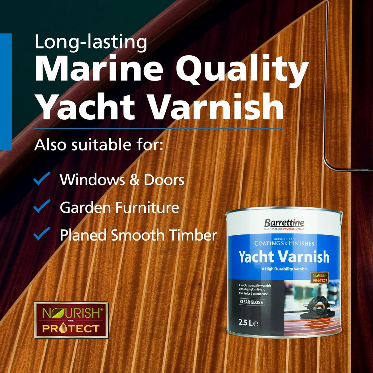 Outdoor furniture coated with Barrettine Yacht Varnish