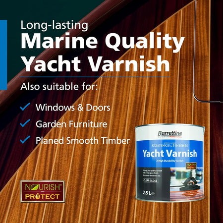 Outdoor furniture coated with Barrettine Yacht Varnish
