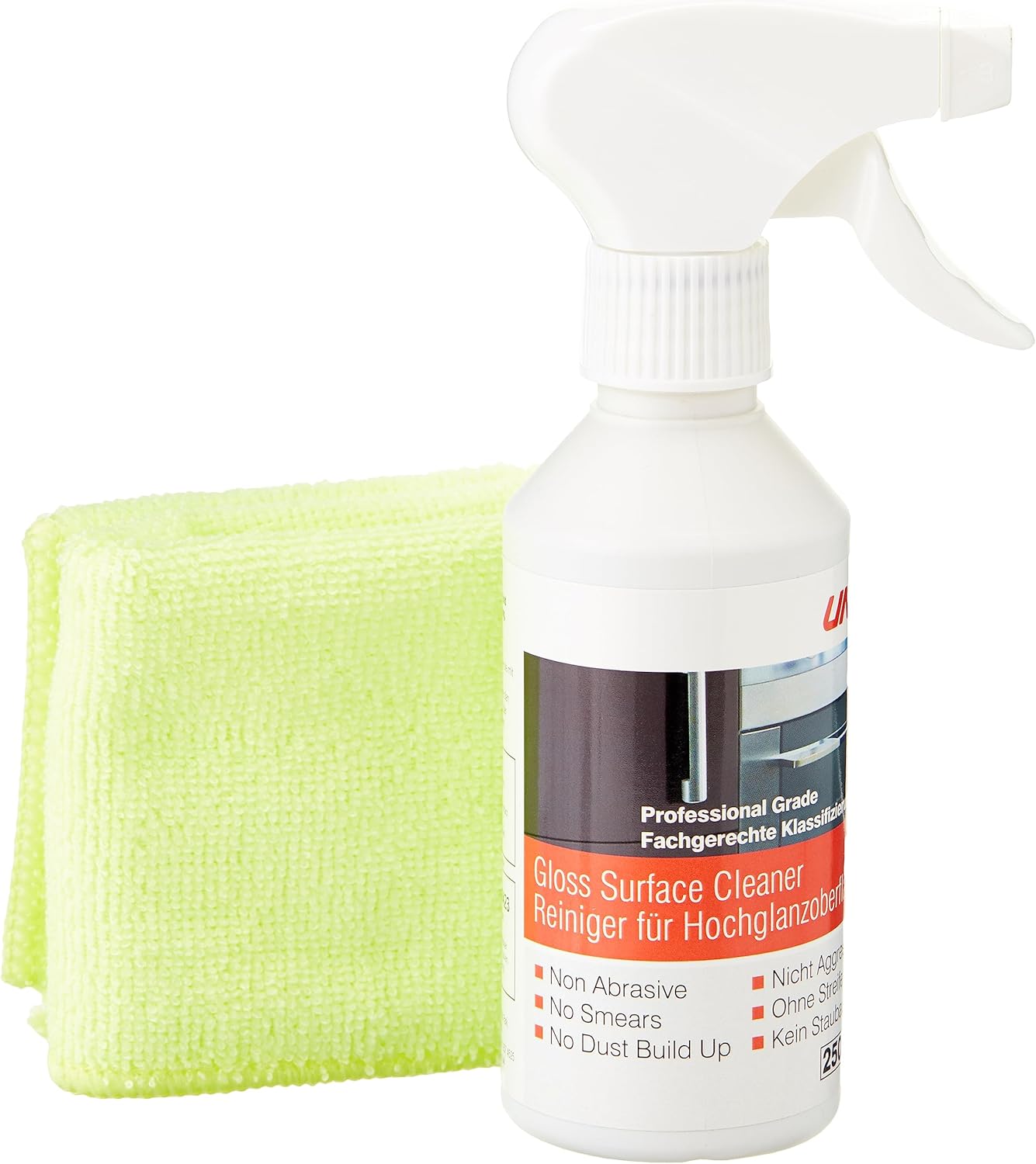 Unika Gloss Surface Cleaner 250ml non-aerosol bottle

