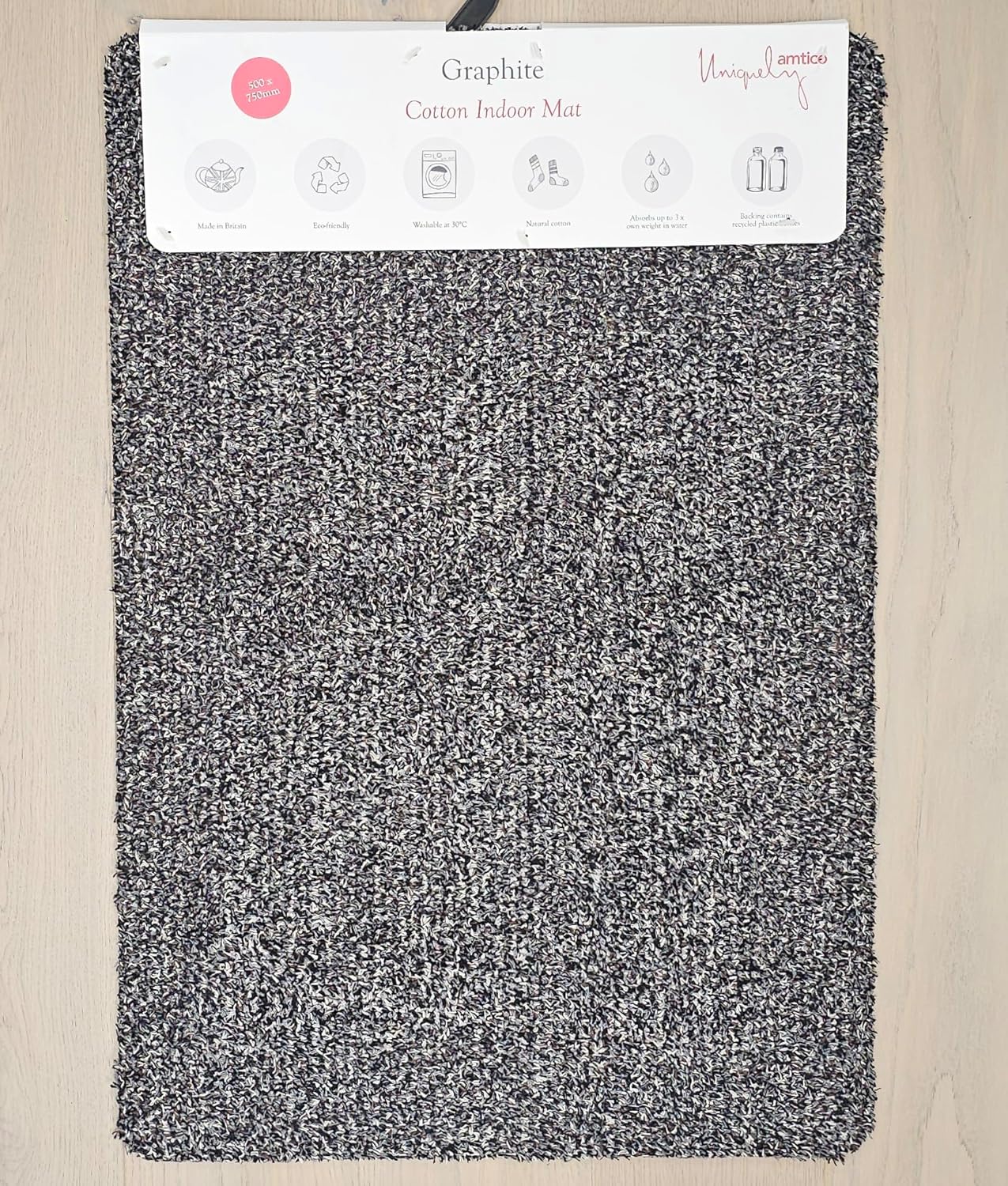 Amtico Indoor Doormat Graphite 50×75cm front view