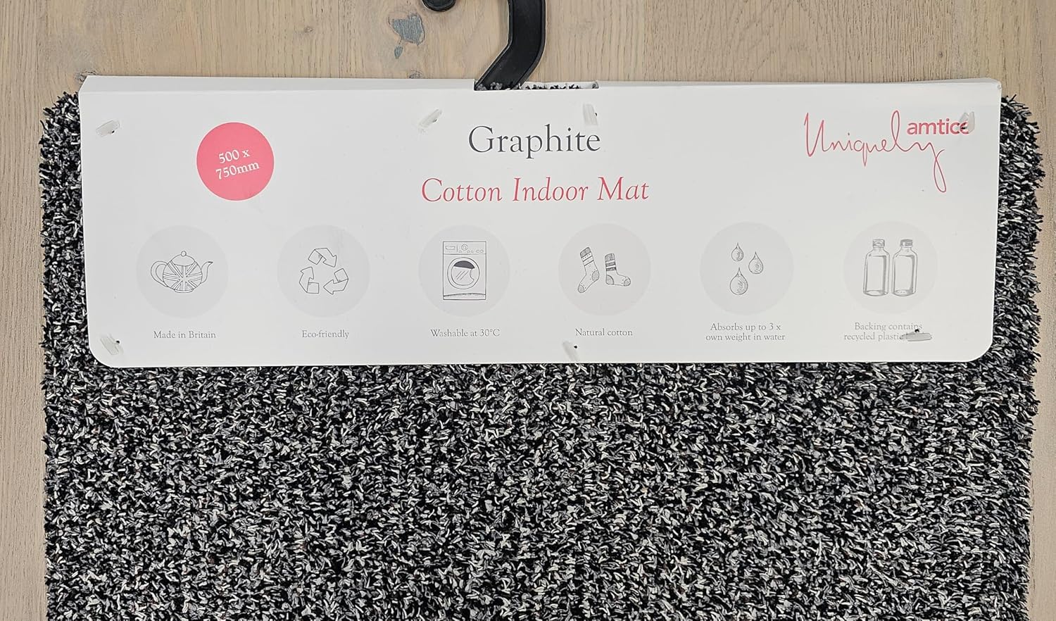 Non-slip backing detail of Amtico Indoor Doormat Graphite