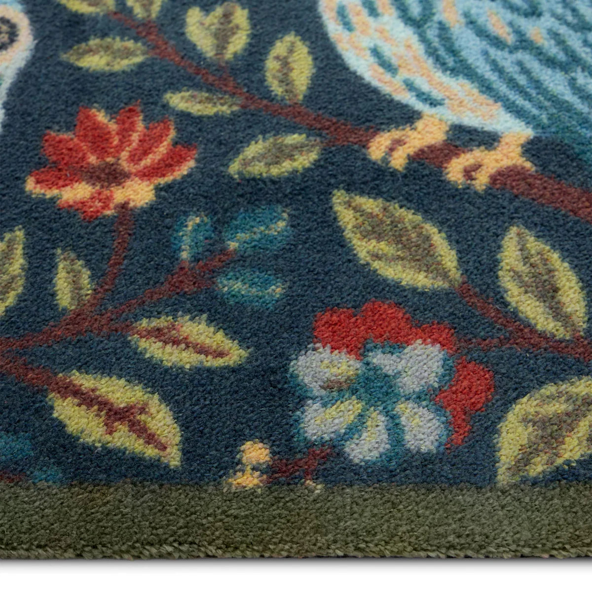 Close-up of owl design on eco-friendly washable mat