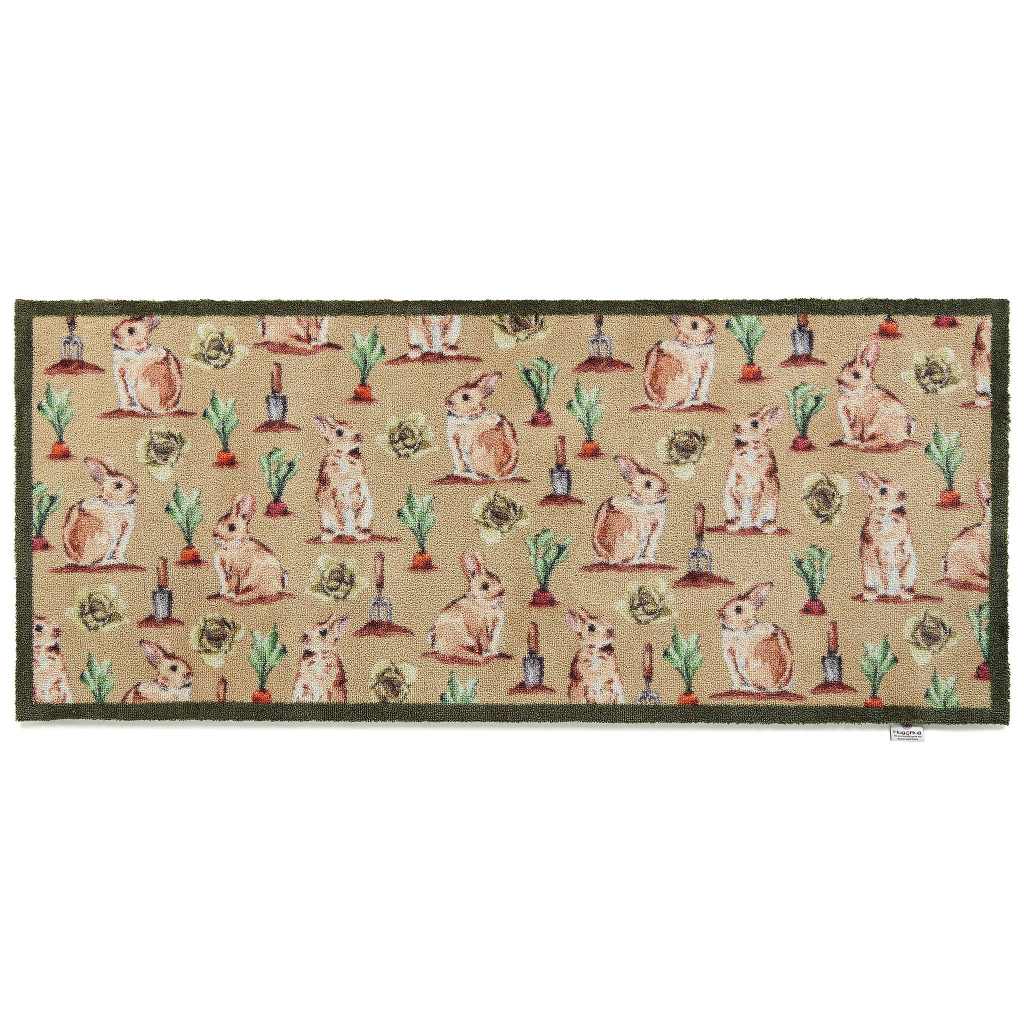 Hug Rug Allotment Bunnies indoor doormat runner