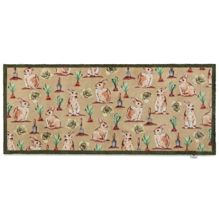 Hug Rug Allotment Bunnies indoor doormat runner