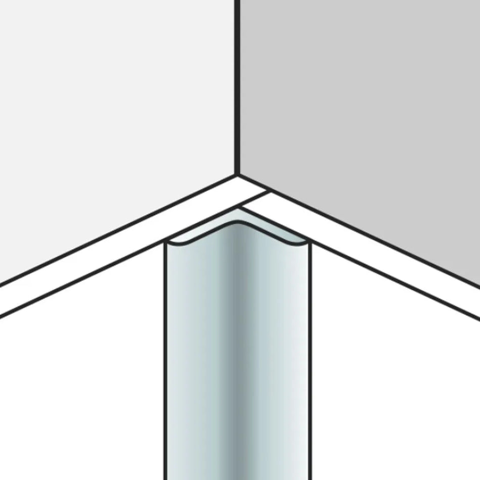 90 degree aluminium edge strip for bathroom panels


