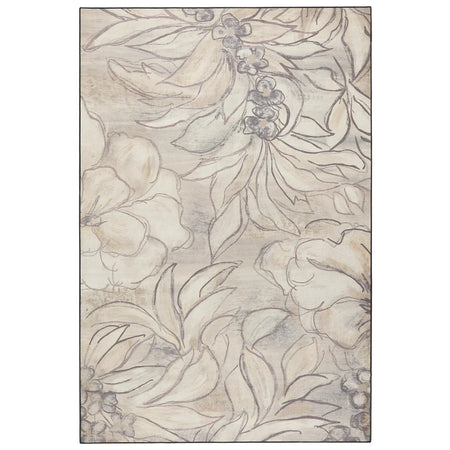 Hug Rug Art Floral Eco Washable Rug with abstract florals

