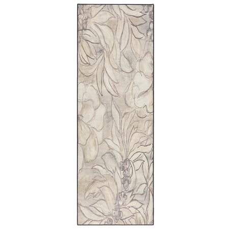 Hug Rug Art Floral Eco Washable Rug runner with abstract florals