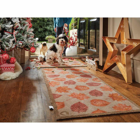 UK-made Hug Rug Autumn Leaves rolled and ready for washing

