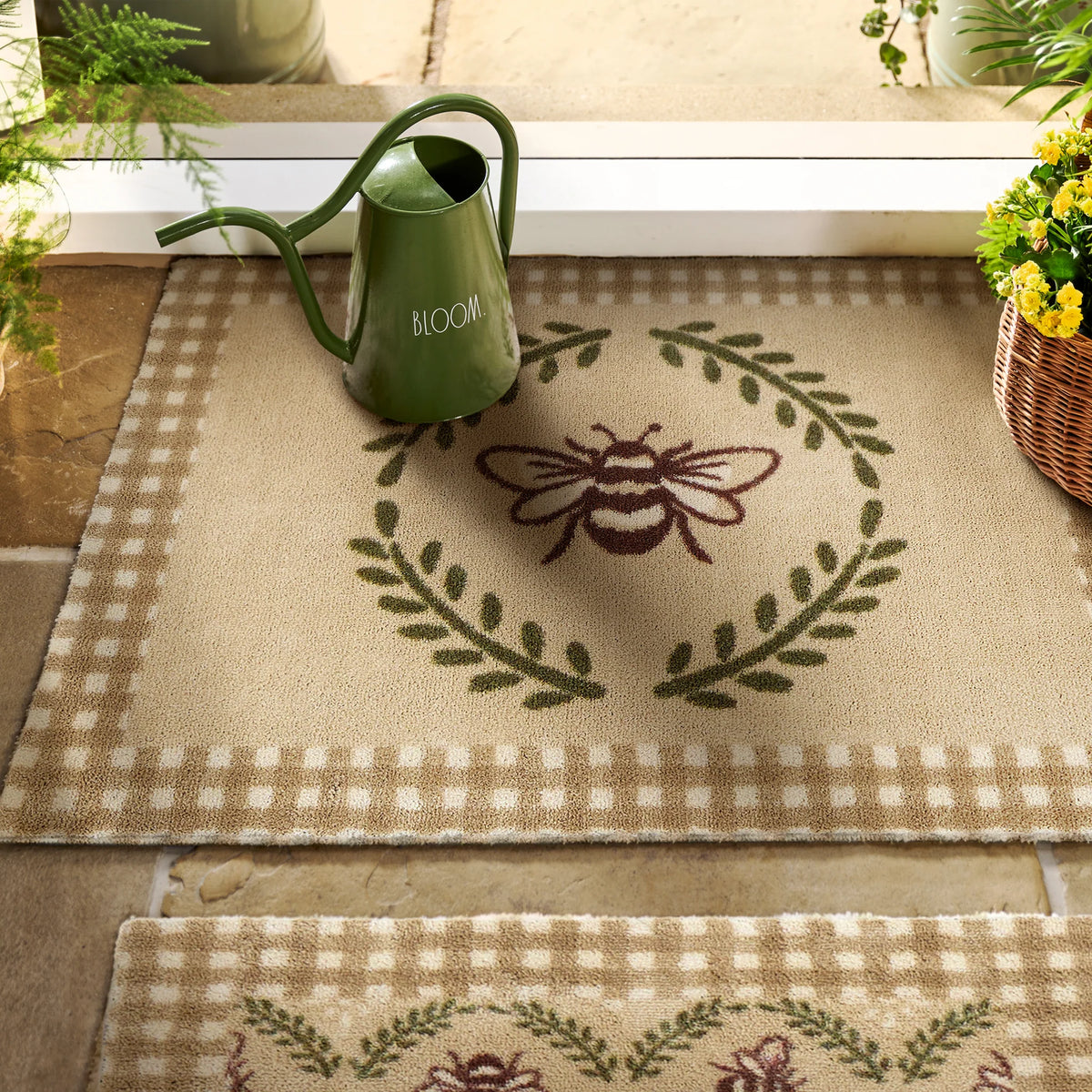 Beehive Rugs Hug Rug Beehive Beige | Washable Eco Door Mat | Project DIY