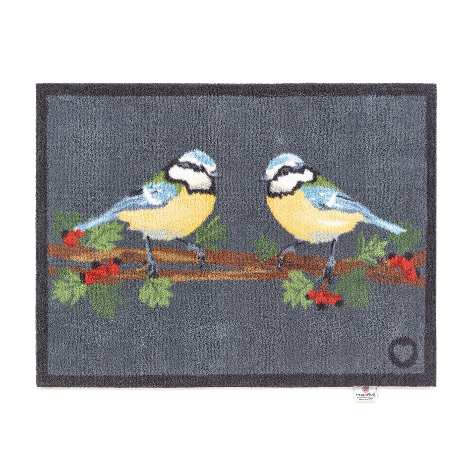 Hug Rug Bluetit 1 Charity Doormat with bluetit design

