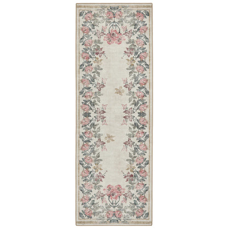 Hug Rug Botanical Border runner with butterflies and ivy pattern

