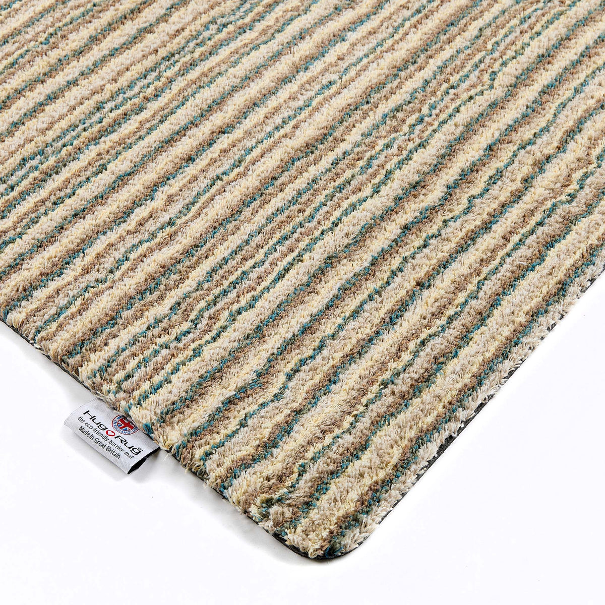 Close-up of Hug Rug Candy Earth striped texture

