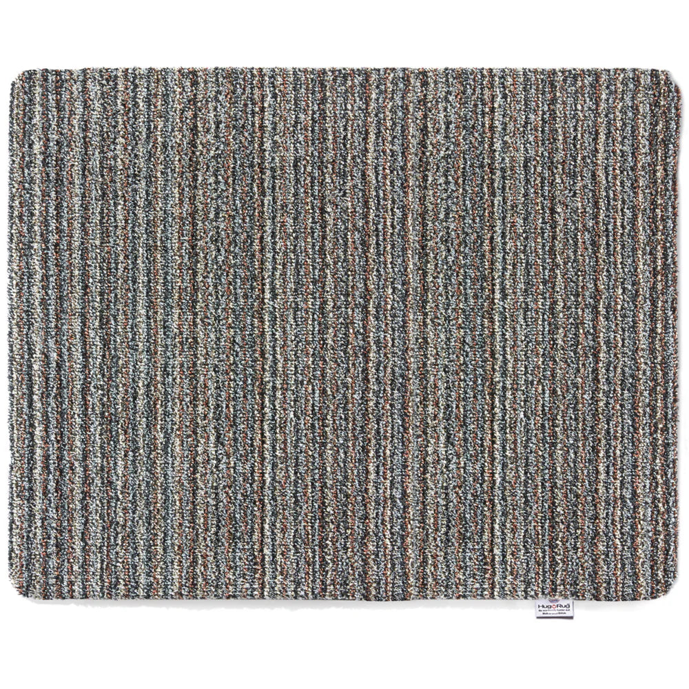 Textured gray rug on a white background