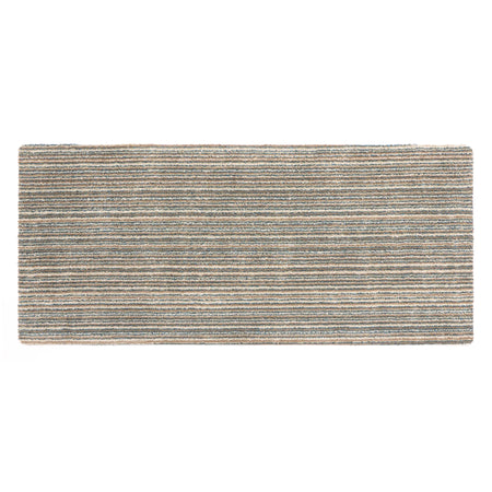 Rectangular rug runner with striped pattern on a white background