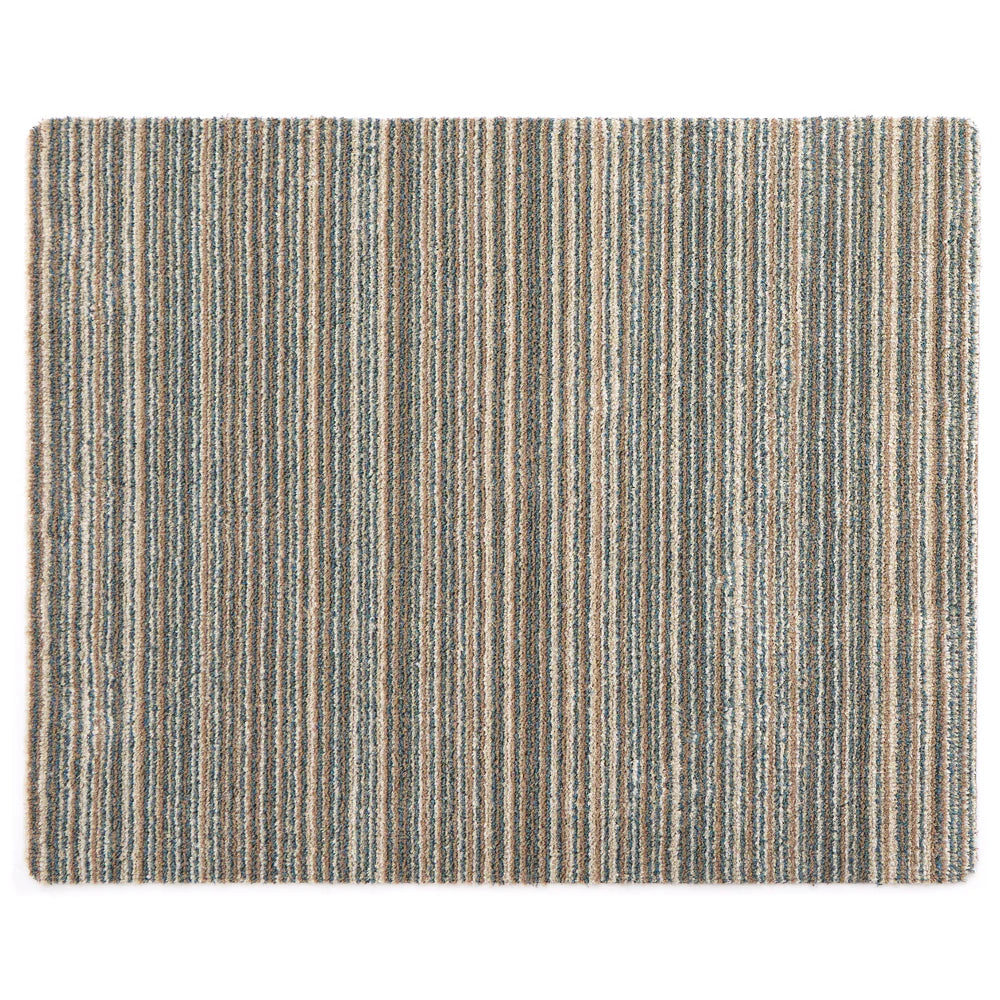 Striped rug with horizontal lines on a white background