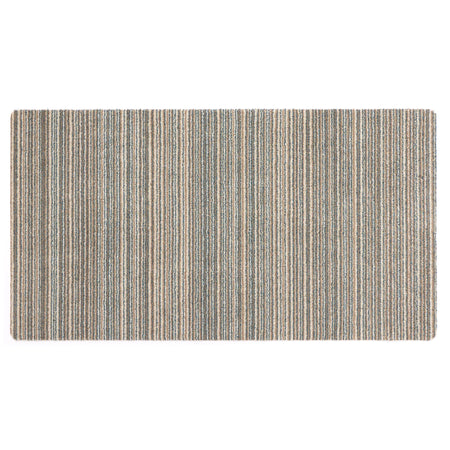Rectangular striped rug runner with horizontal lines on a white background