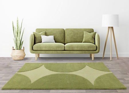 canvas Wool living room rug with artistic pattern