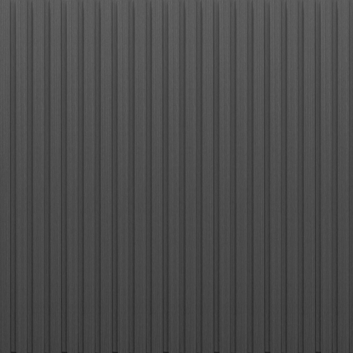 charcoal grey woodgrain slatted pvc panel
