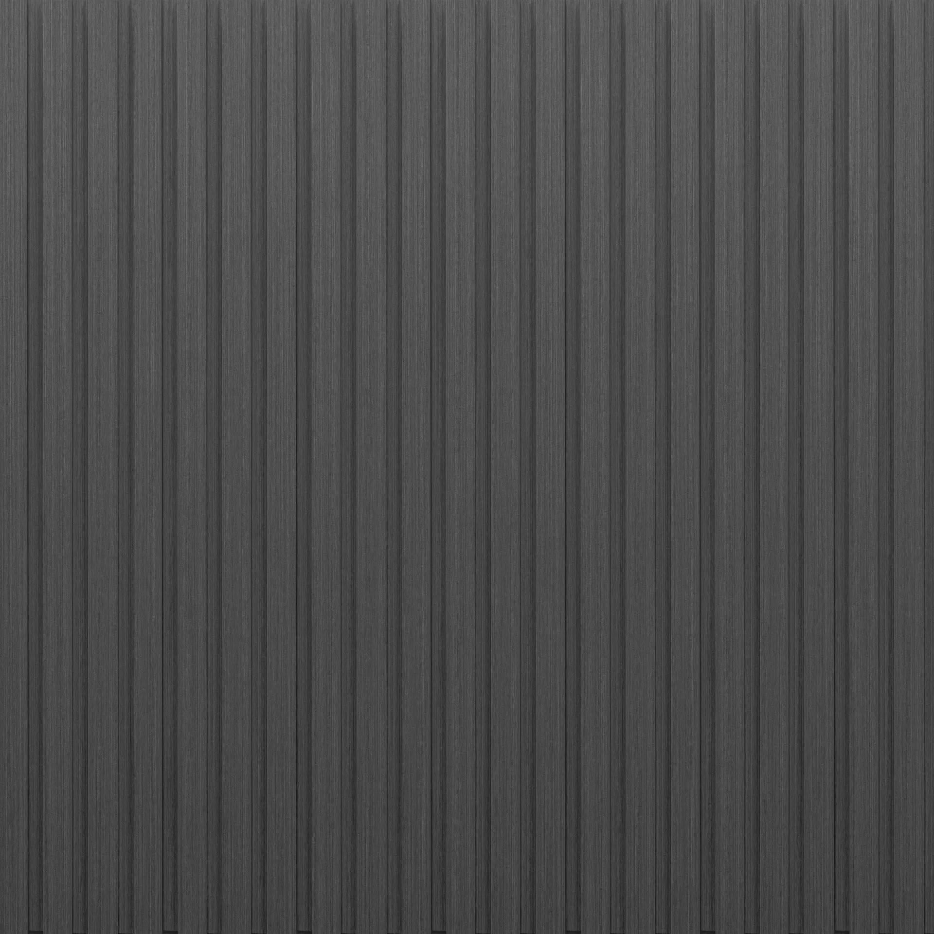 charcoal grey woodgrain slatted pvc panel
